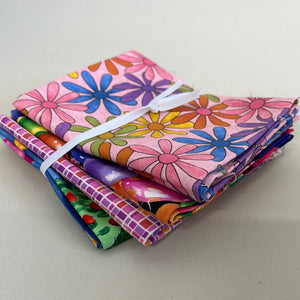 Quilting Cotton Fat Quarter Bundle, Brights & Novelties (WQC2281:2284)