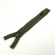 Load image into Gallery viewer, Two-Way Metal Zipper, Olive (19cm) (NZP0134)
