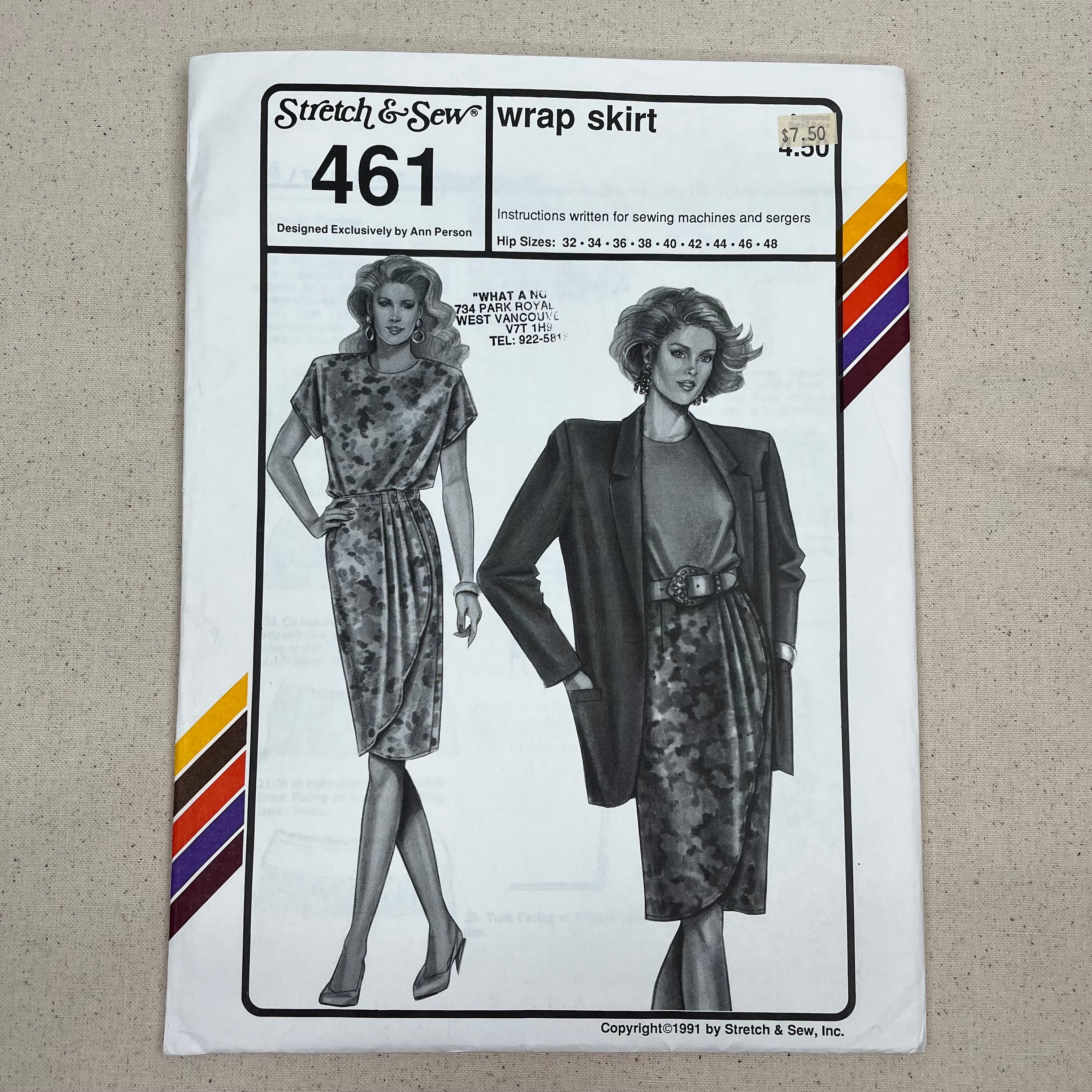 Stretch & Sew Pattern - 461 Wrap Skirt (NPA0513)