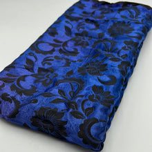 Load image into Gallery viewer, Viscose Fancy, Satin Blue on Black (WFY0413)
