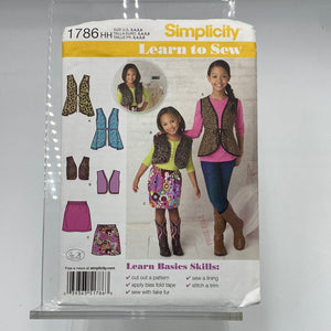 SIMPLICITY Pattern, Girls' Vest & Skirt (PSI1786)