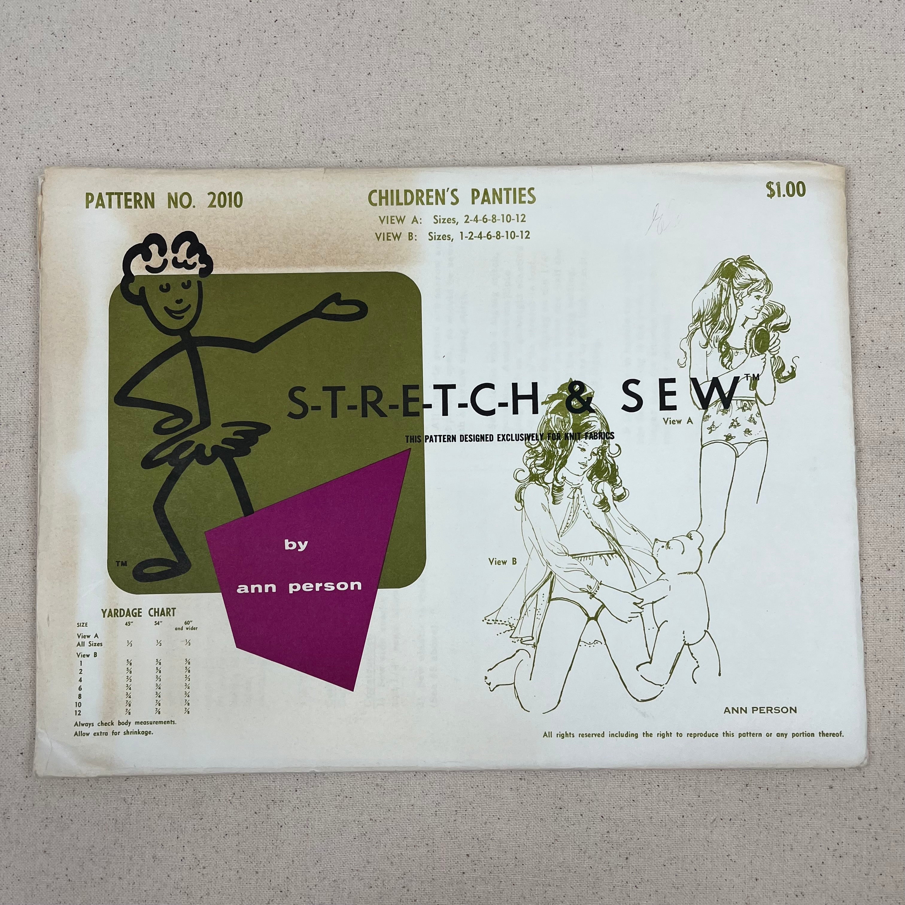 Stretch & Sew Pattern - 2010 Children's Panties (NPA0529)