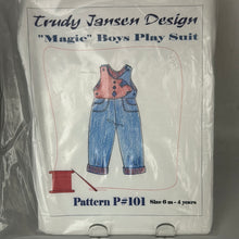 Load image into Gallery viewer, Trudy Jansen Design Pattern, Magic Boys Play Suit (PXX0430)
