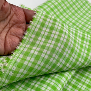 Blouse Weight, Apple Green & White Check (WDW1828)