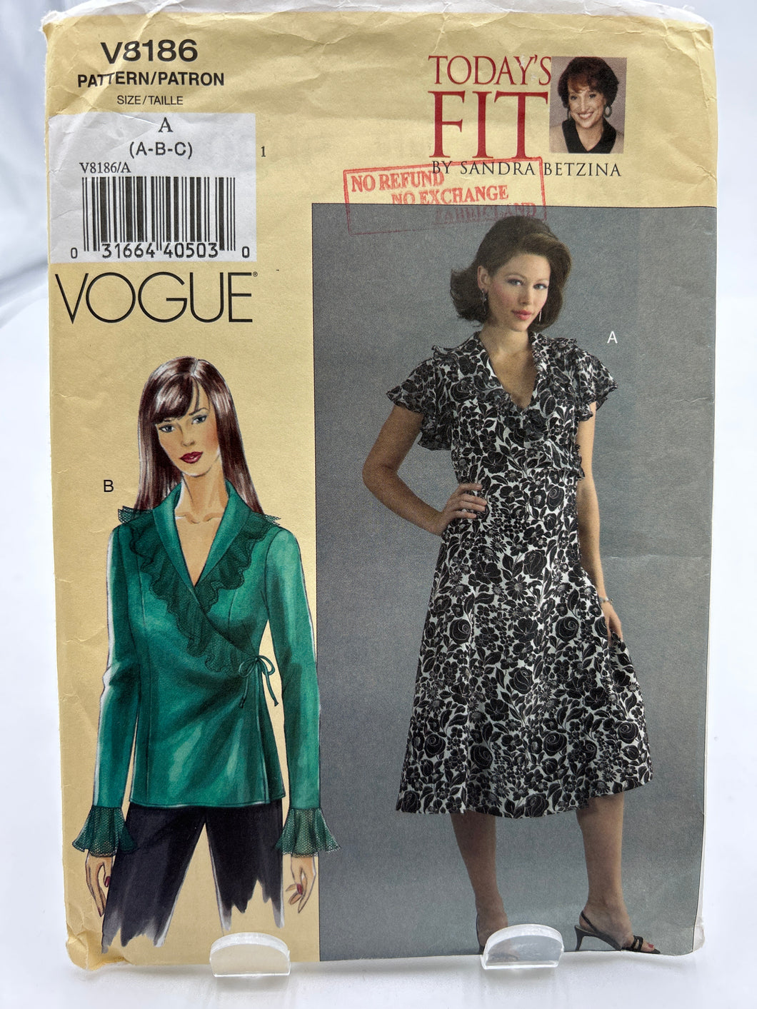 VOGUE Pattern, Misses' Dress & Top (PVO8186)