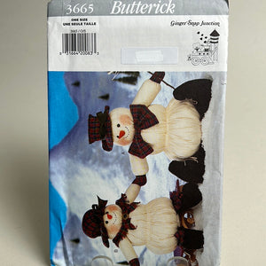 BUTTERICK Pattern, Mr & Mrs Snowman (PBT3665)