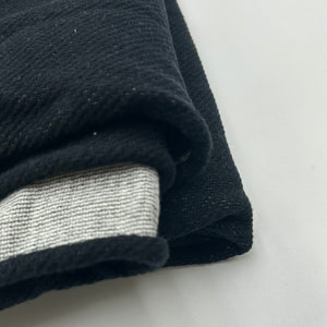 Cotton Melange Mix Sweater Knit, Navy or Black (KSW0382:383,592)