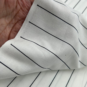 Cotton Shirting, White with Navy Stripes (WDW1731:1733)