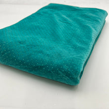 Load image into Gallery viewer, Stretch Velvet, Teal with Raised Dots (KVL0204)
