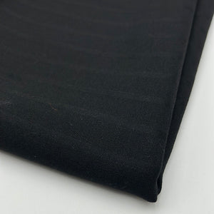 Wool Crepe Suiting, Black Stripe (WSW0431)