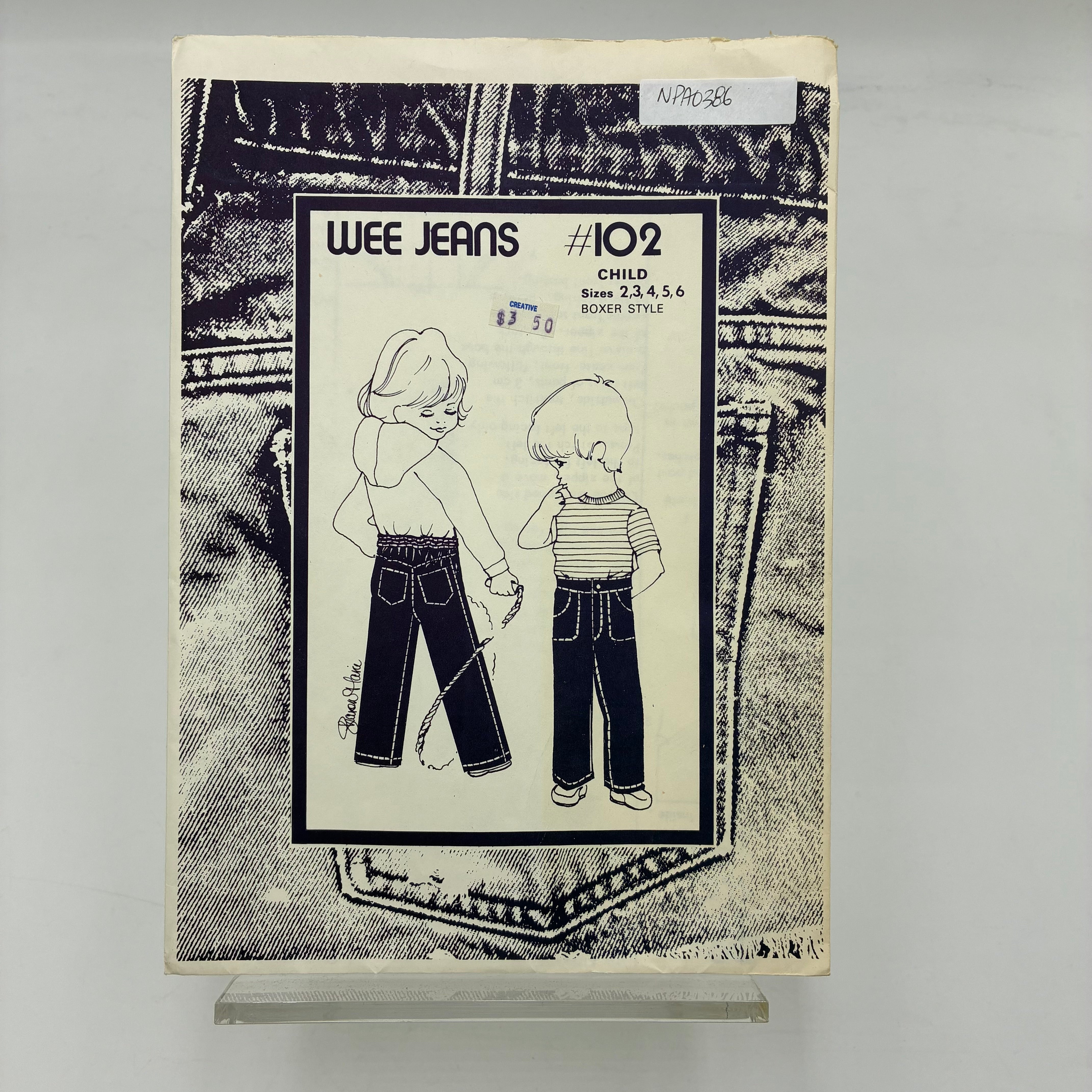 Denim Designer Pattern - 102 Children's Wee Jeans (NPA0386)