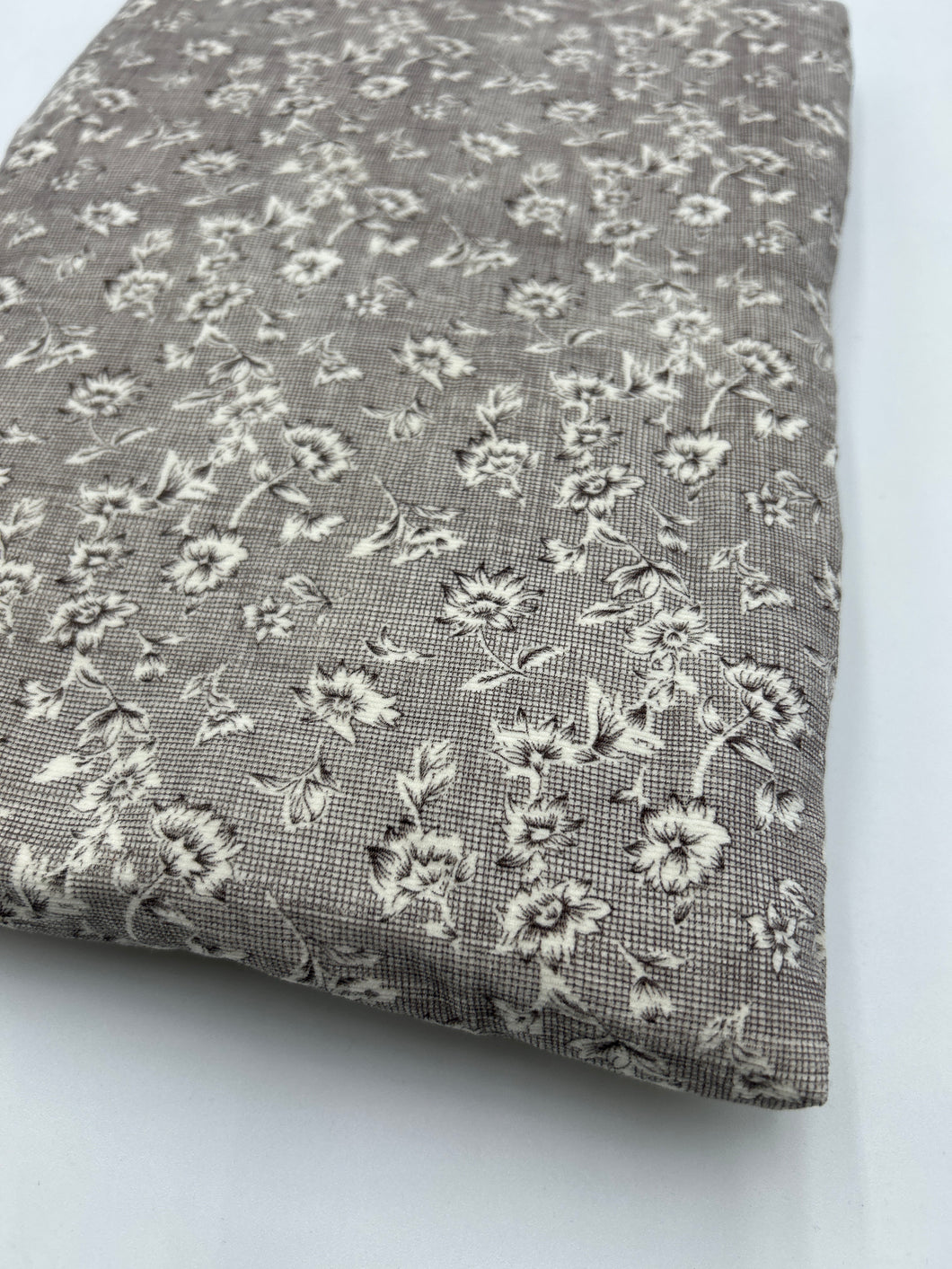 Cotton Stretch Fine Wale Corduroy, Beige Floral (WCV0272)