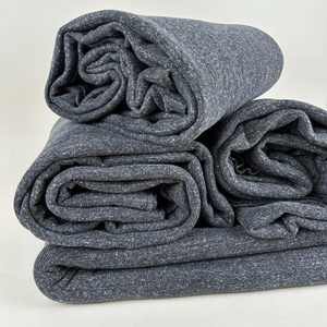 Cotton Rib Knit, Heathered Dark Charcoal (KRB0462)