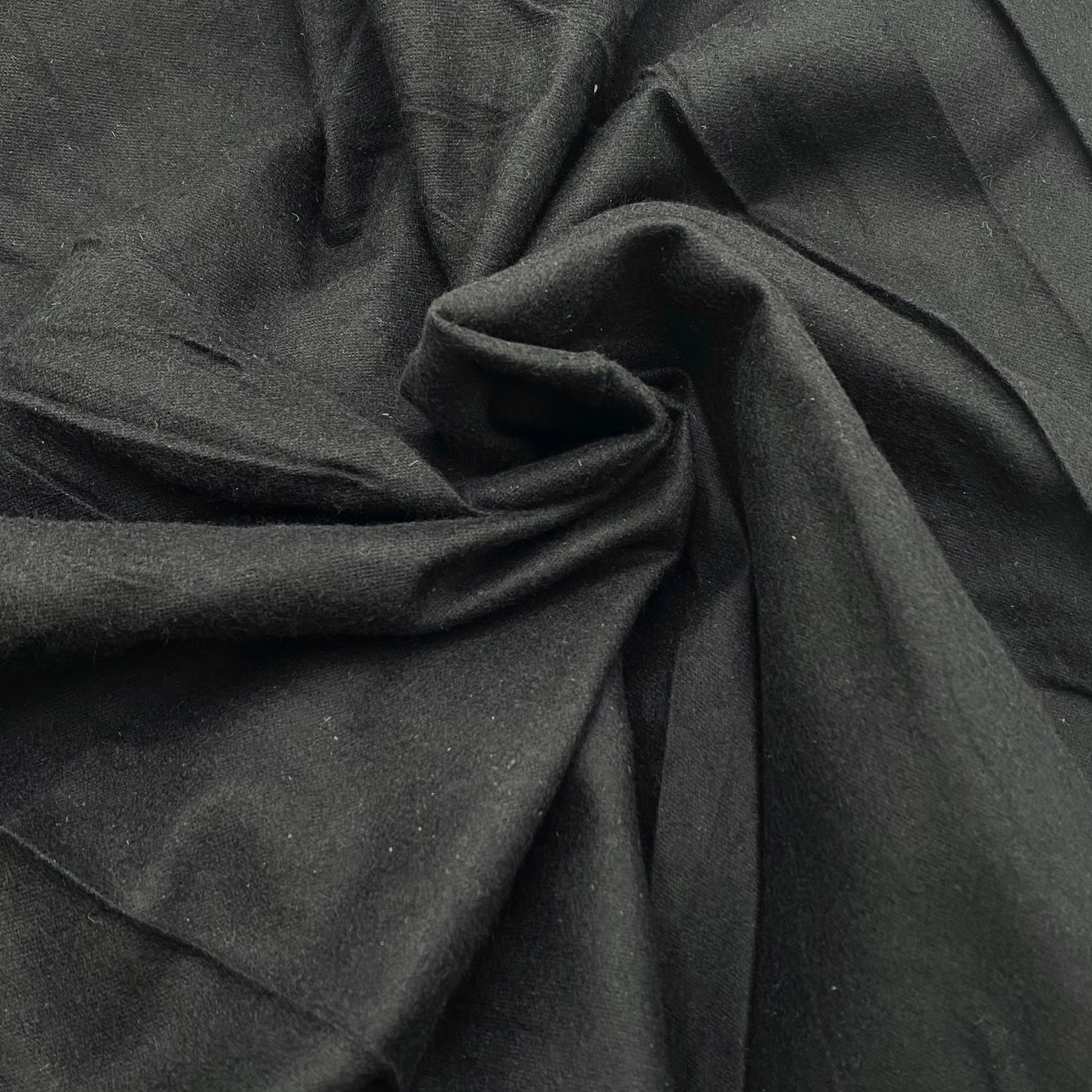 Organic Cotton Flannelette - Black (WFL0268:270)