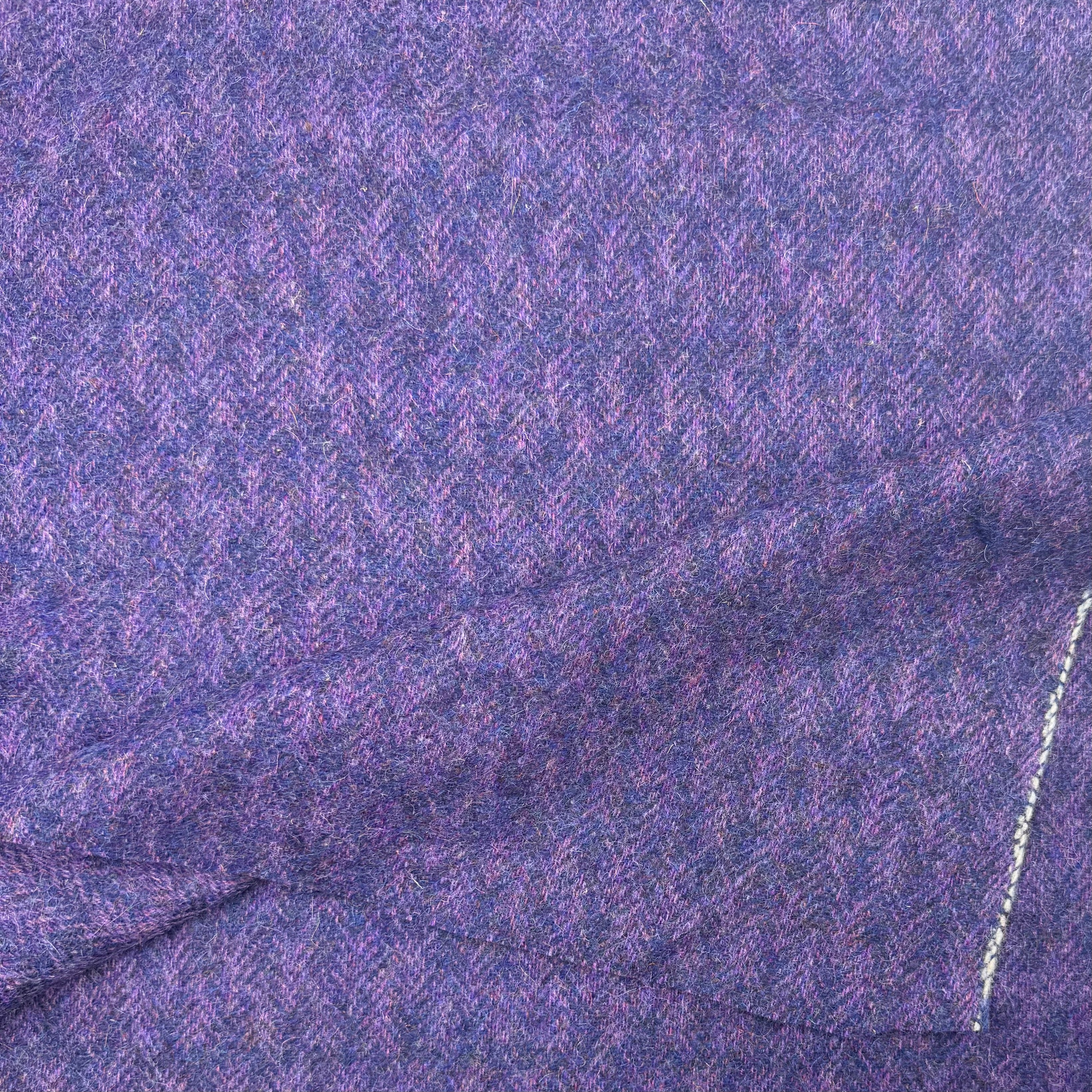 Wool Blend Coating - Purple Herringbone (WCW0346)