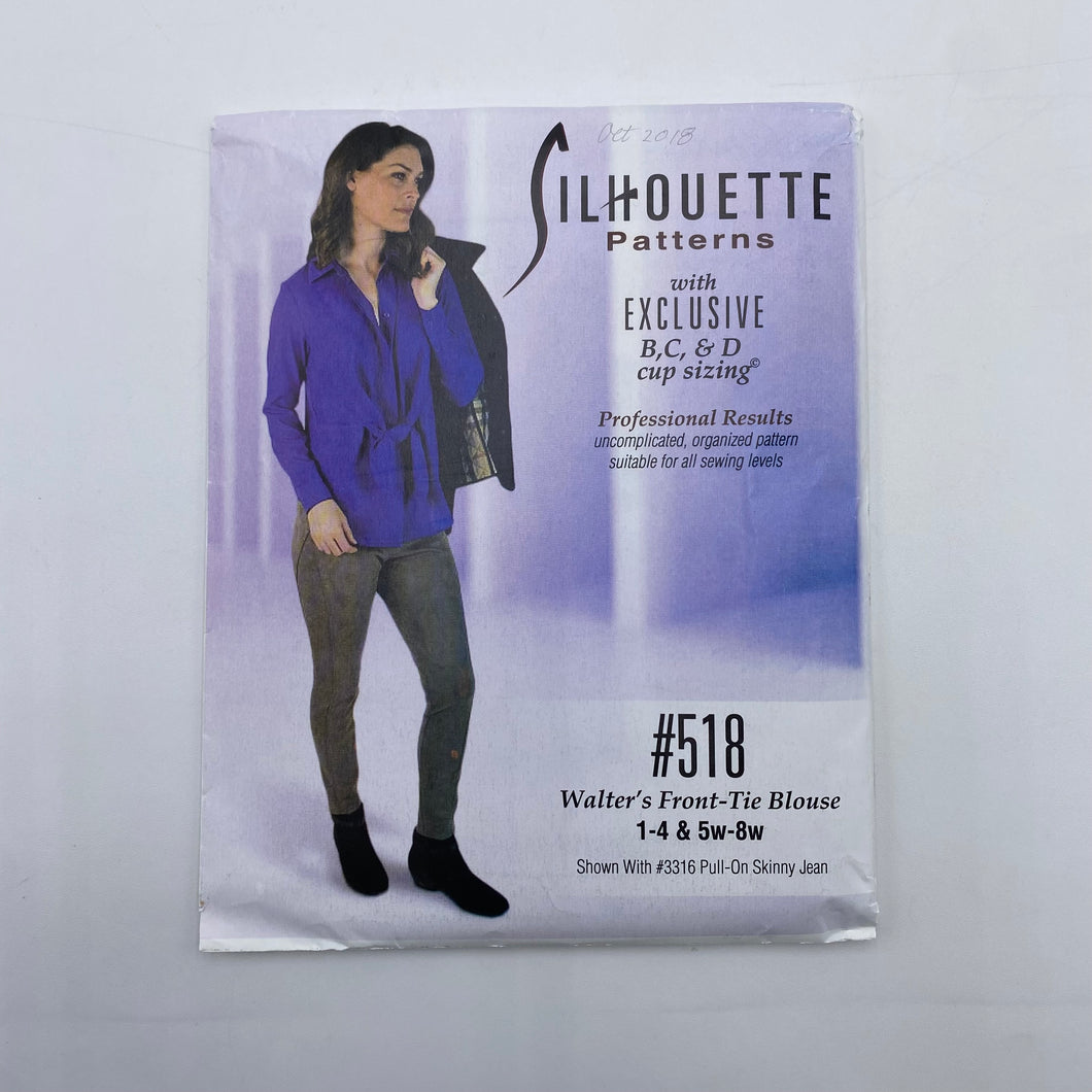 Silhouette Pattern - #518 Walter's Front-Tie Blouse (NPA0046)