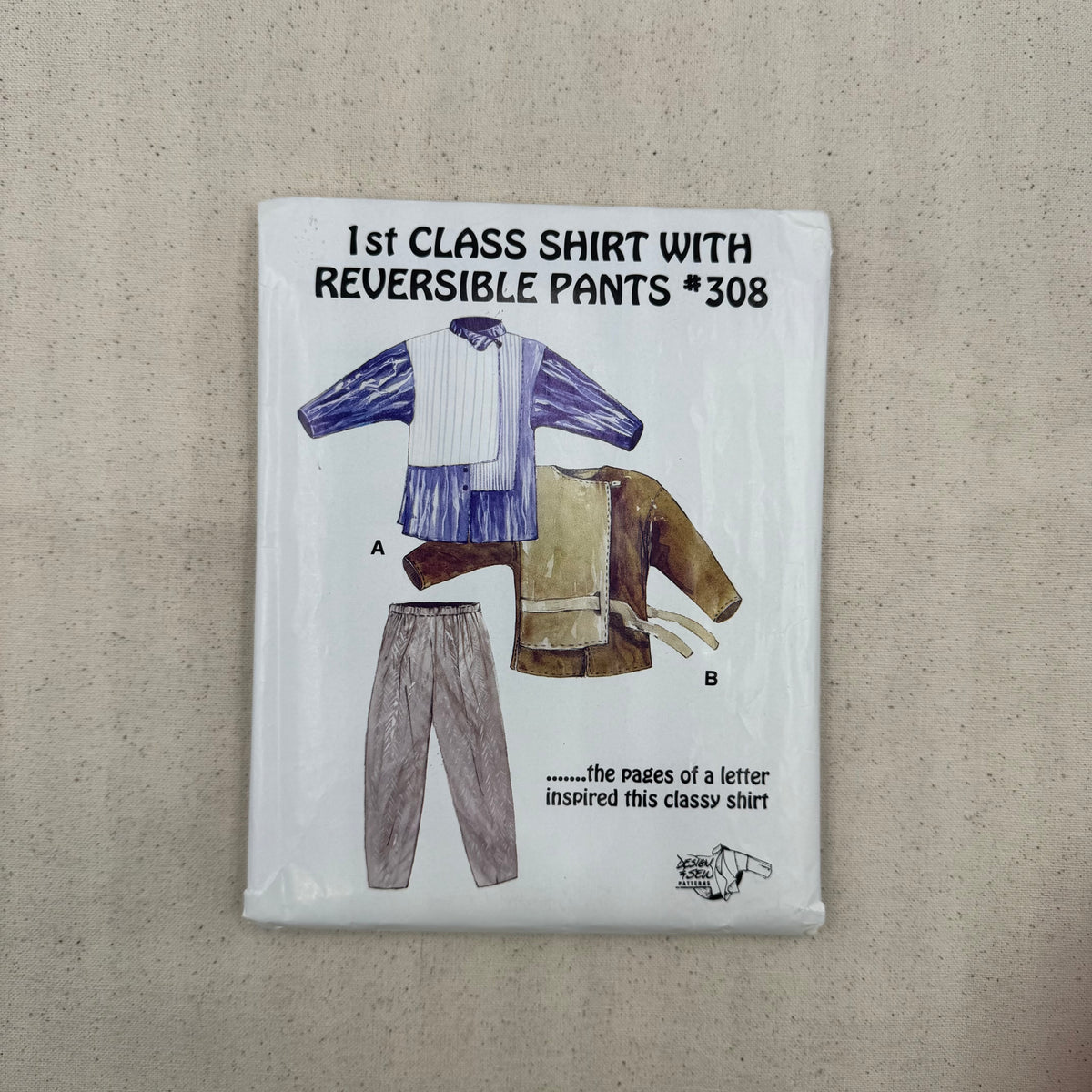 Design & Sew Patterns  - #308 1st Class Shirt with Reversible Pants (NPA0626)