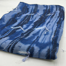 Load image into Gallery viewer, Chiffon Dress Weight, Striated Blue with Fibre Embellishment (WDW1841)
