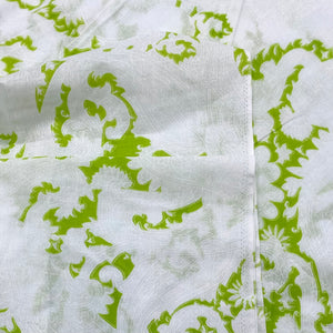 Cotton Shirting - Lime Green Paisley (WDW3123)