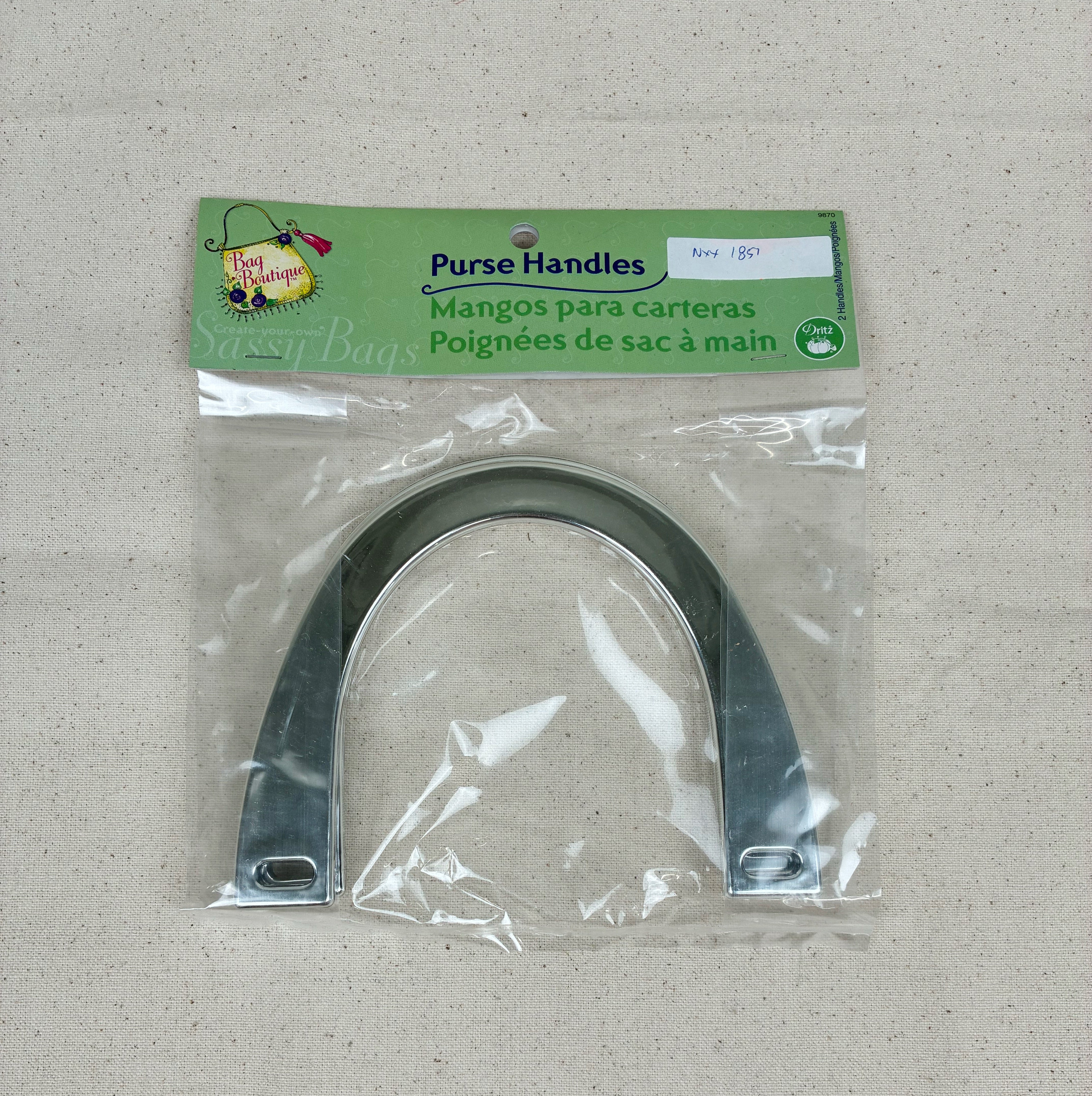 Acrylic Purse Handles - Silver (NXX1851)