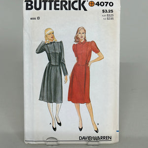 Vintage BUTTERICK Pattern, Misses' Dress (PBT4070)