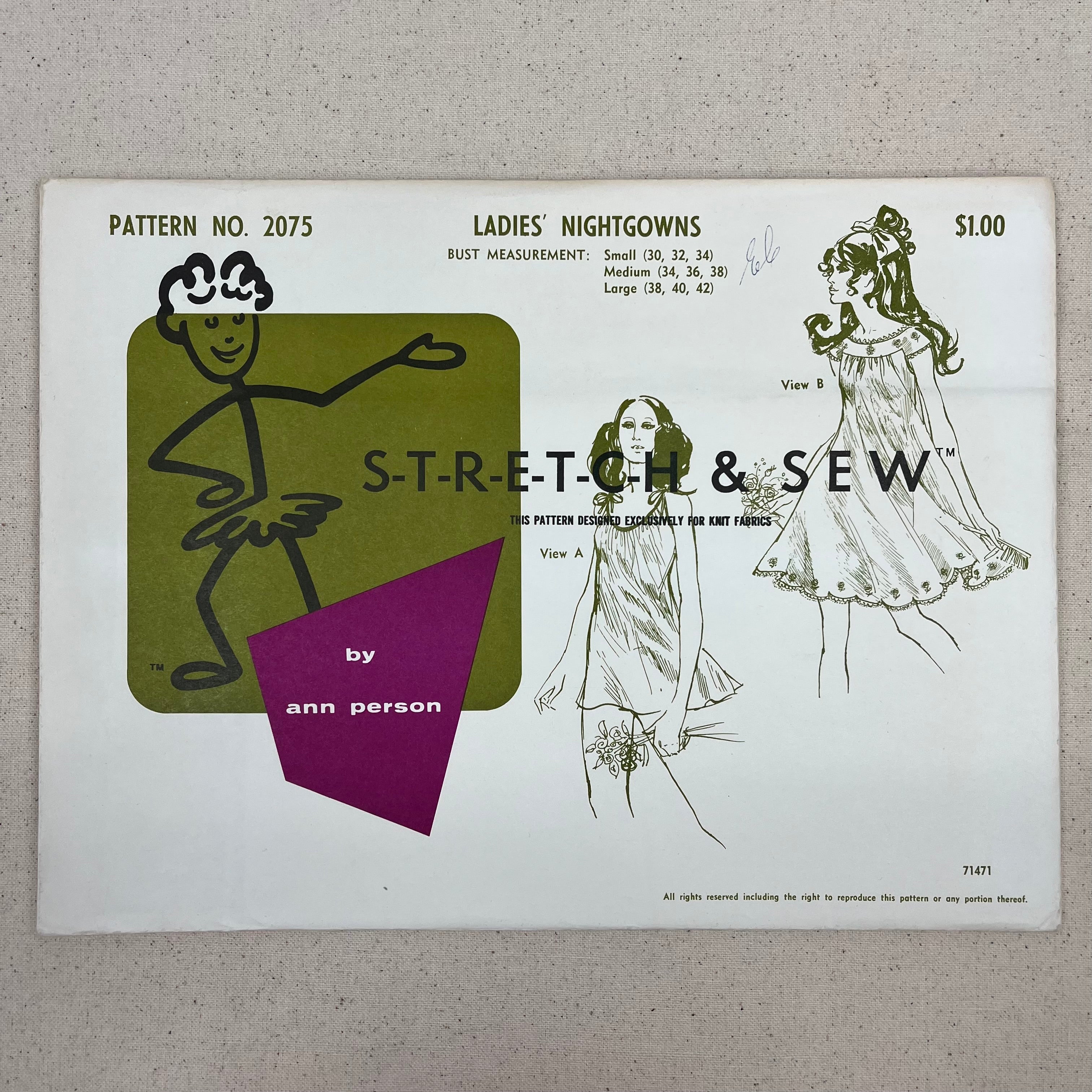 Stretch & Sew Pattern - 2075 Nightgowns (NPA0525)