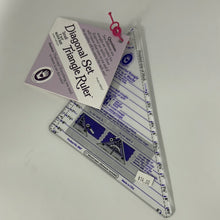 Load image into Gallery viewer, Diagonal Set Triangle Ruler, Small 3&quot; to 9&quot; Block Size (NXX1107)
