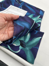 Load image into Gallery viewer, Blouse Weight, Navy, Aqua &amp; Purple Floral (WDW2208)
