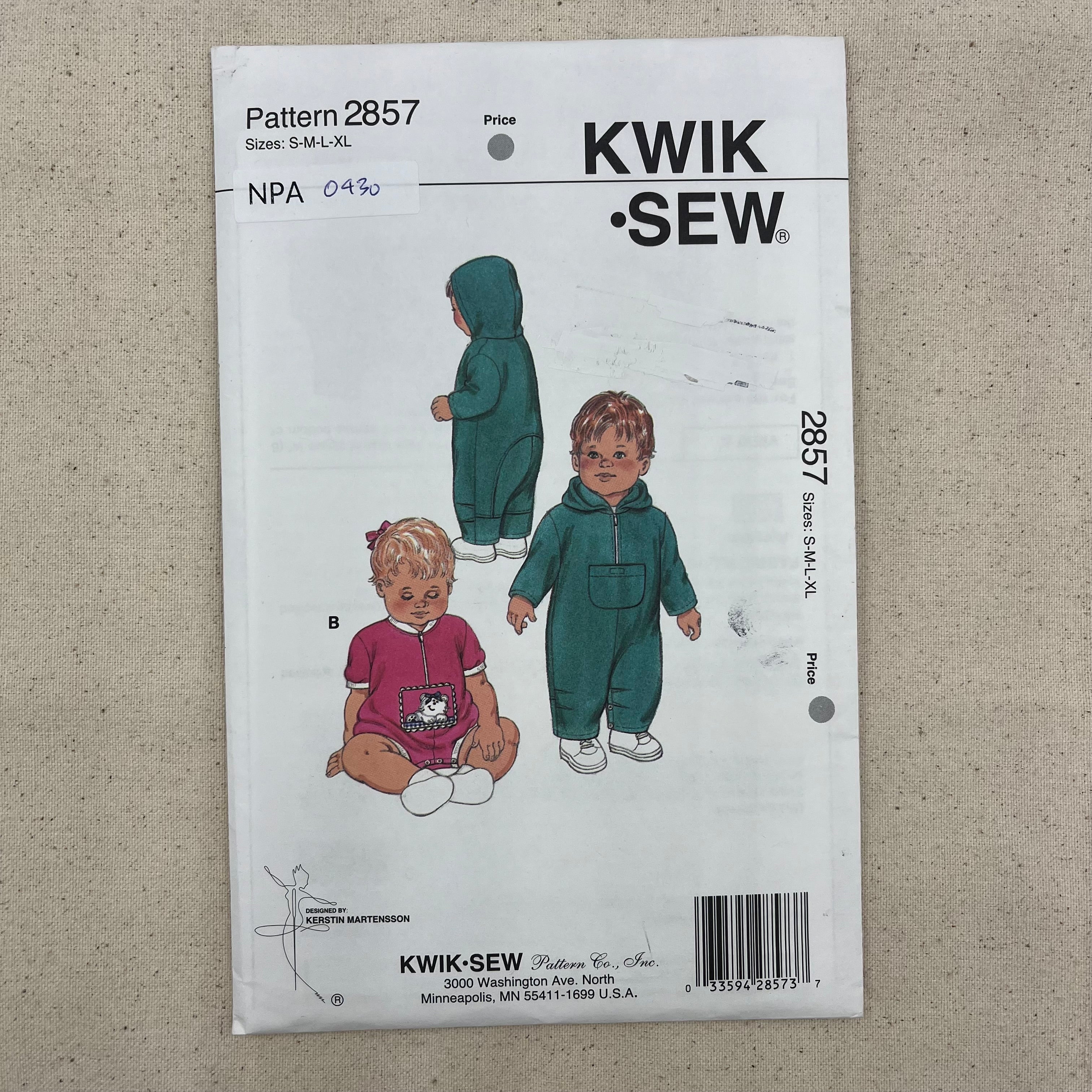 Kwik Sew Pattern - 2857 Baby Jumpsuits (NPA0430)