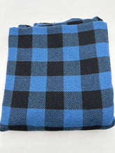 Load image into Gallery viewer, Wool Blend Coat Weight, Black &amp; Blue Check (WCW0274:275)
