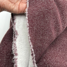 Load image into Gallery viewer, Cotton Fleece Back Sweater Knit, Maroon Fleck (KSW0393)
