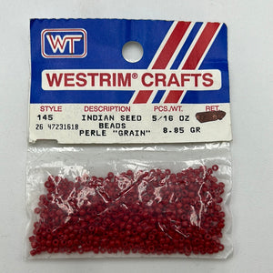 Glass Seed Beads, Red (NBD0605)