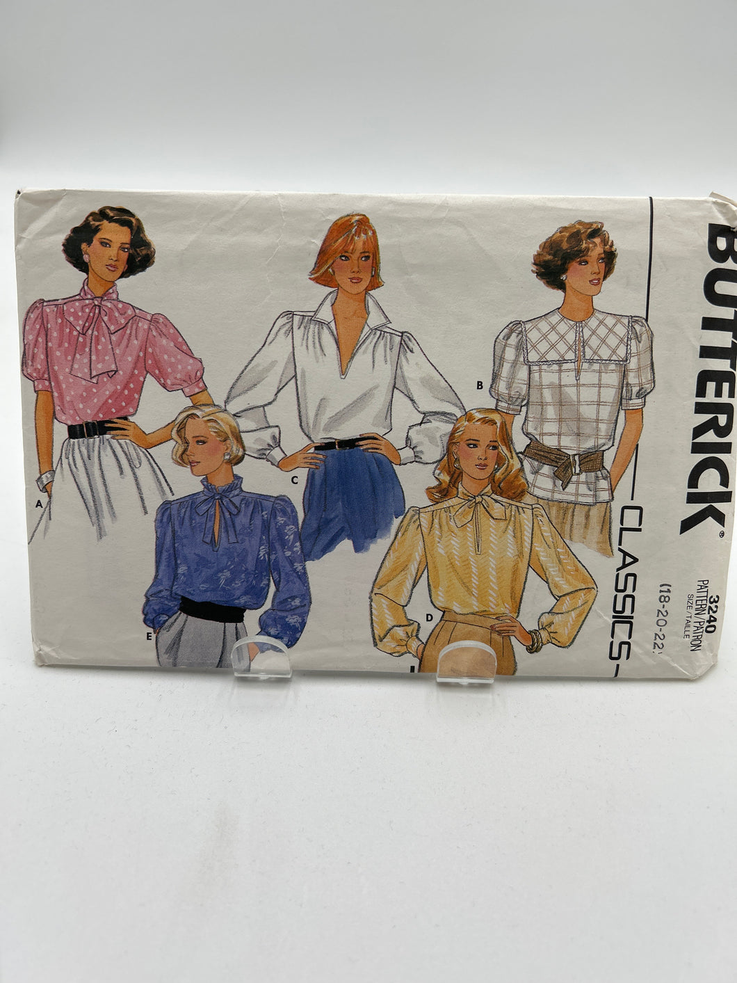 BUTTERICK 20+ Pattern, Women's Blouses (PBT3240)