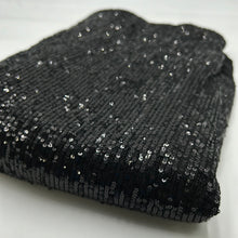 Load image into Gallery viewer, Sequin Mesh, Black Sequined (KLM0147)
