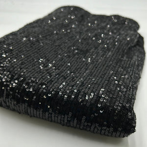 Sequin Mesh, Black Sequined (KLM0147)