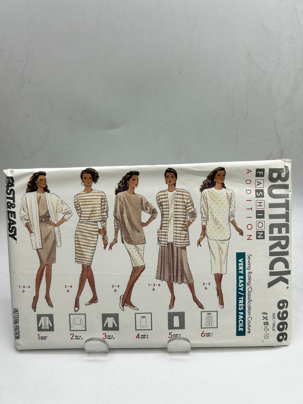 BUTTERICK Pattern, Misses' Petite Jacket, Top & Skirt (PBT6966)