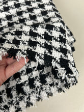 Load image into Gallery viewer, Cotton Coating, Black &amp; White Houndstooth (WCW0244)
