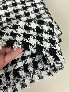 Cotton Coating, Black & White Houndstooth (WCW0244)