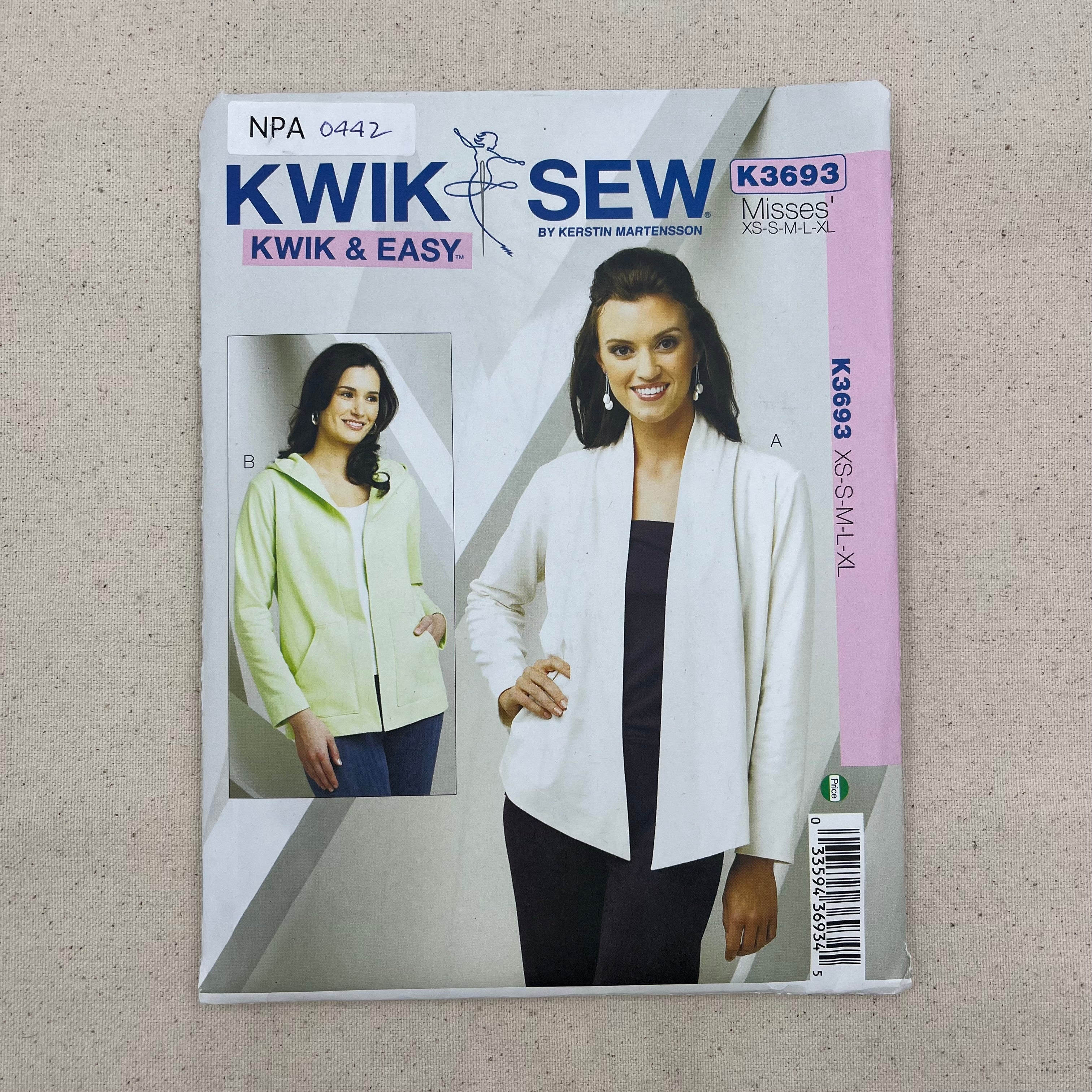 Kwik Sew Pattern - K3693 Cardigans (NPA0442)