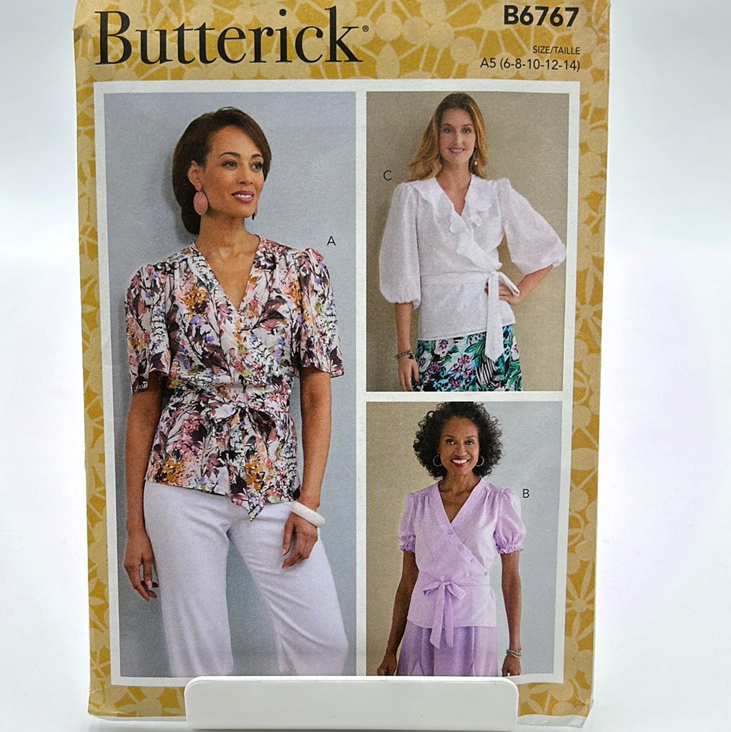 BUTTERICK Pattern, Misses Tops (PBT6767)