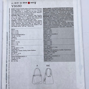 Bag Pattern - Vogue V8680 (NPA0005)