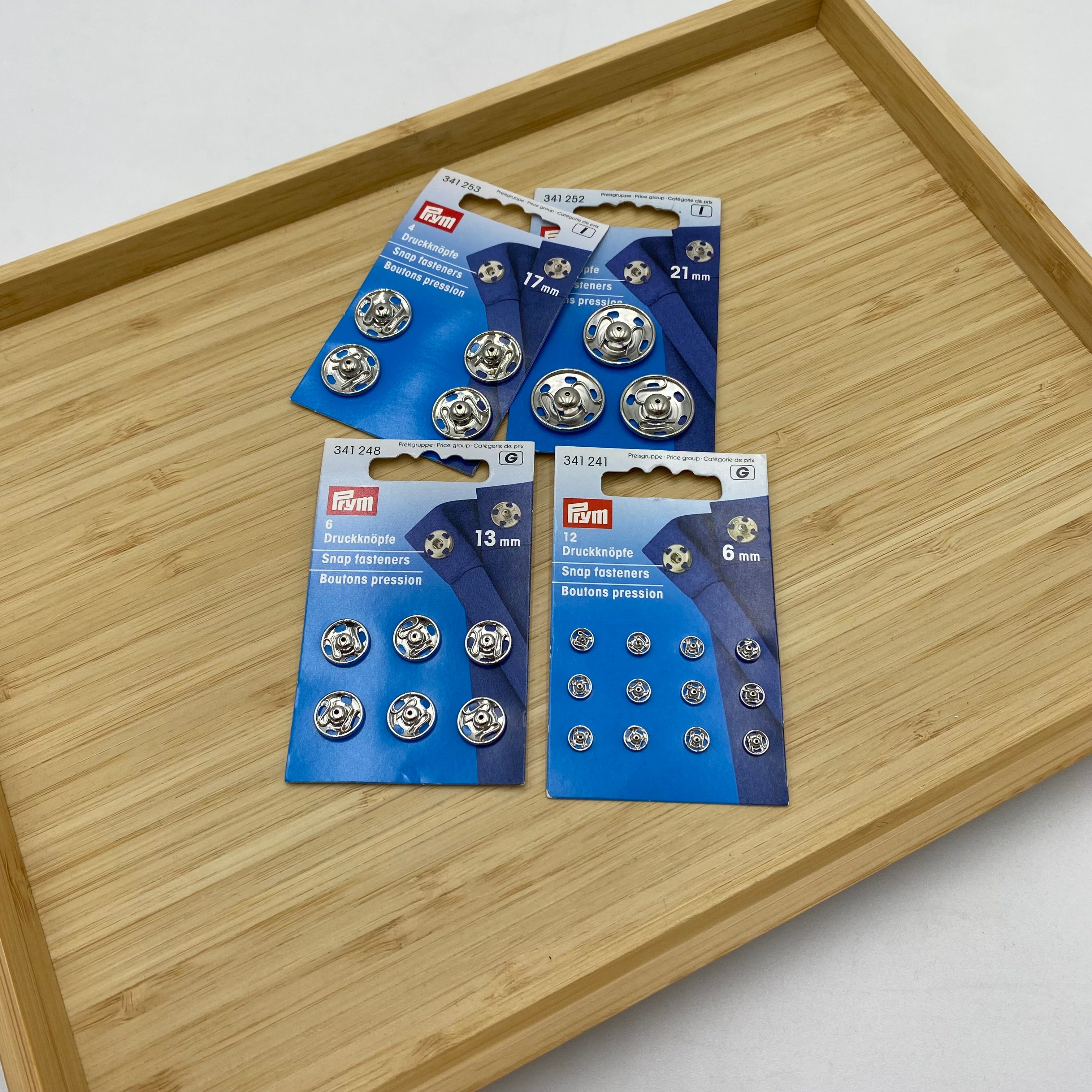 Prym sew-in Snaps - 4 Cards Assorted (NXX1766)