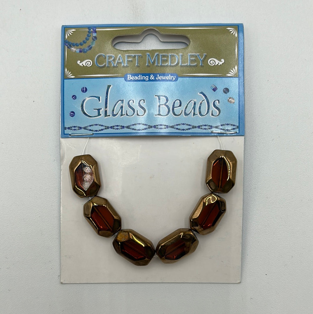 Glass Faceted Beads, 2 Colours (NBD0609:610)