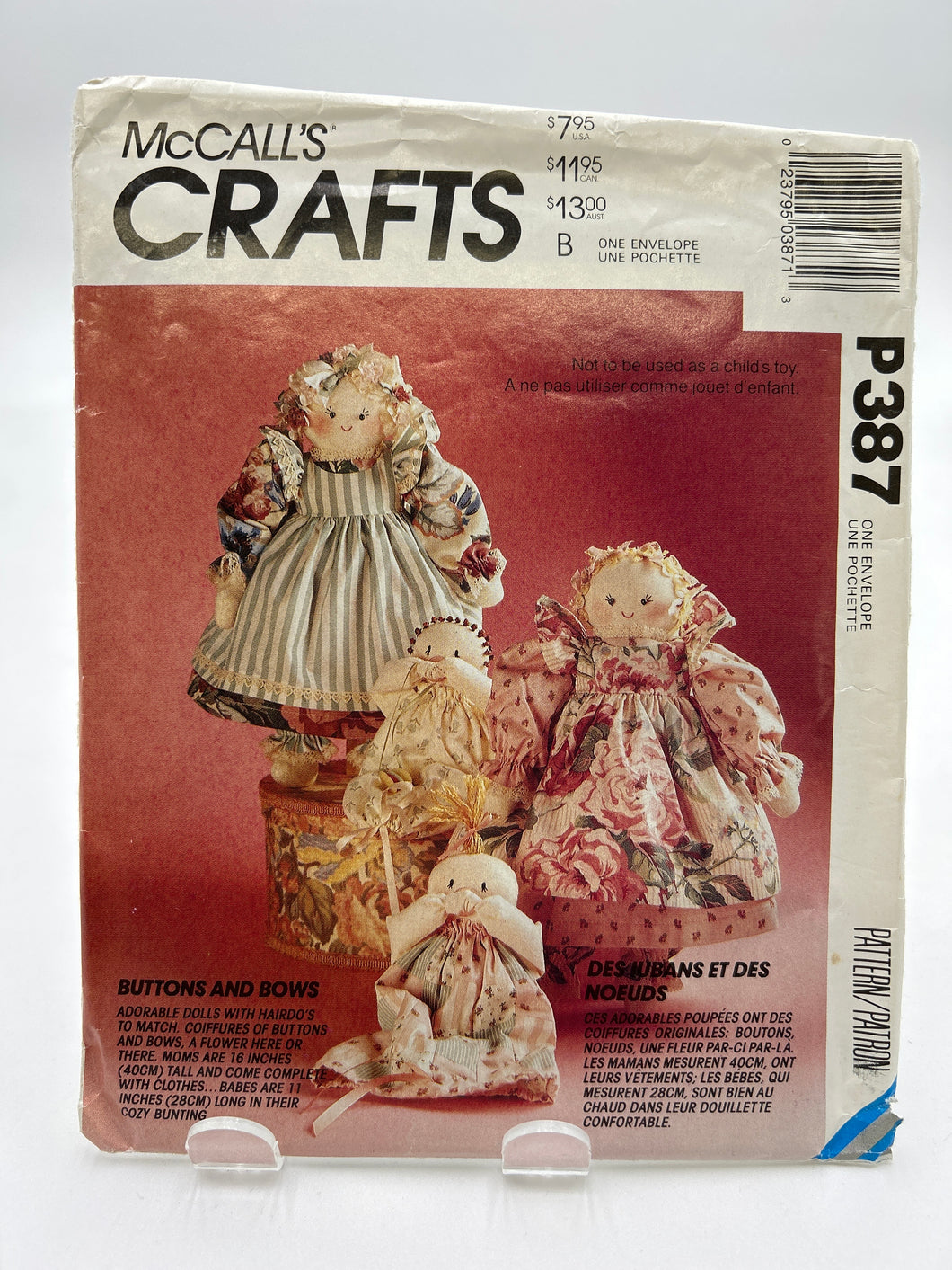MCCALL'S Pattern, Country Novelty Hair Dolls (PMC0387)