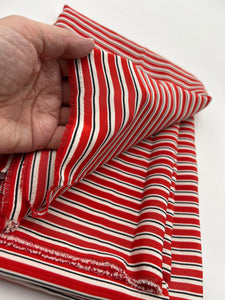 Blouse Weight, Red, Black & White Stripe (WDW2223)