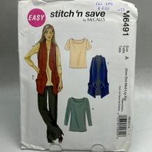 Load image into Gallery viewer, MCCALL&#39;S Pattern, Misses&#39; Tops and Vest (PMC6491)
