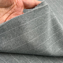 Load image into Gallery viewer, Woven Suit Weight, Light Grey Pinstripe (WSW0475)
