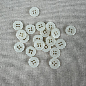 Buttons, Plastic, 1.1cm Cream (NBU0416)