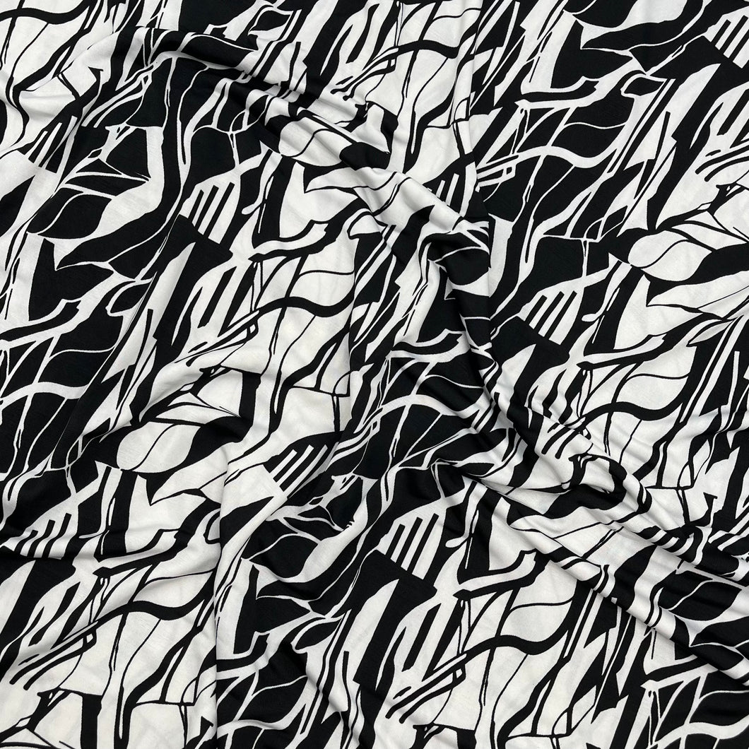 Slinky knit, Black & White Abstract (KIT0244)