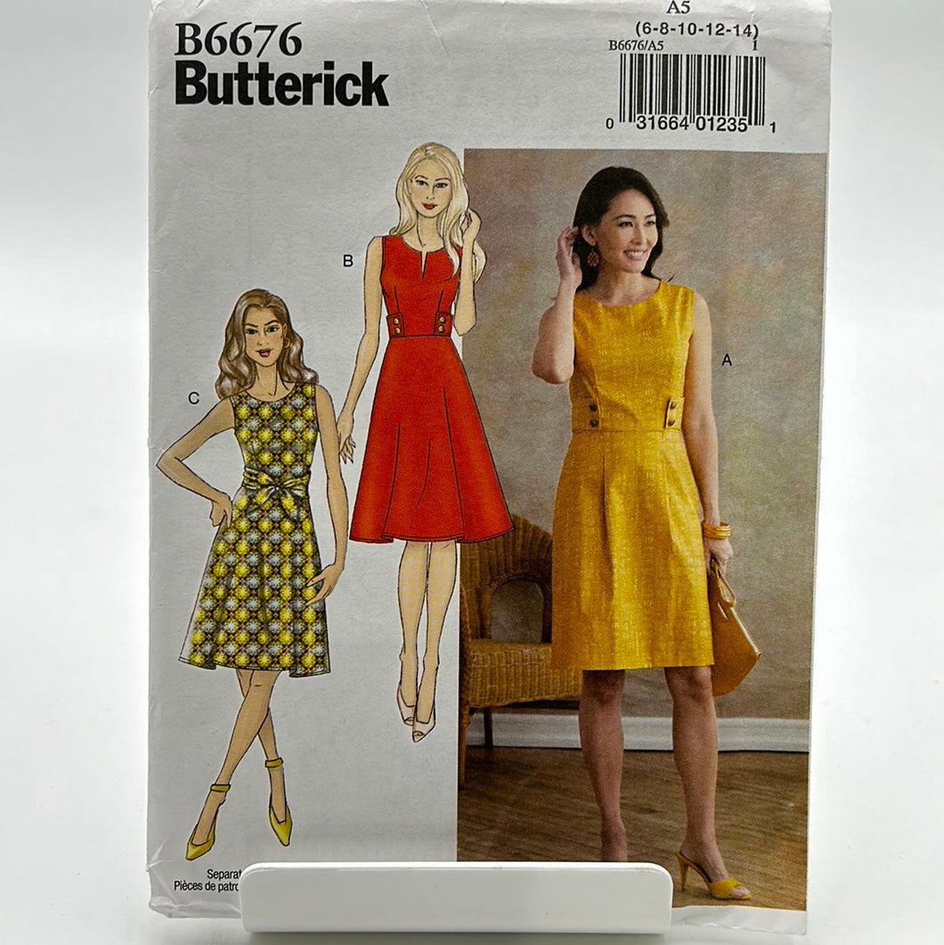 BUTTERICK Pattern, Misses Dress (PBT6676)